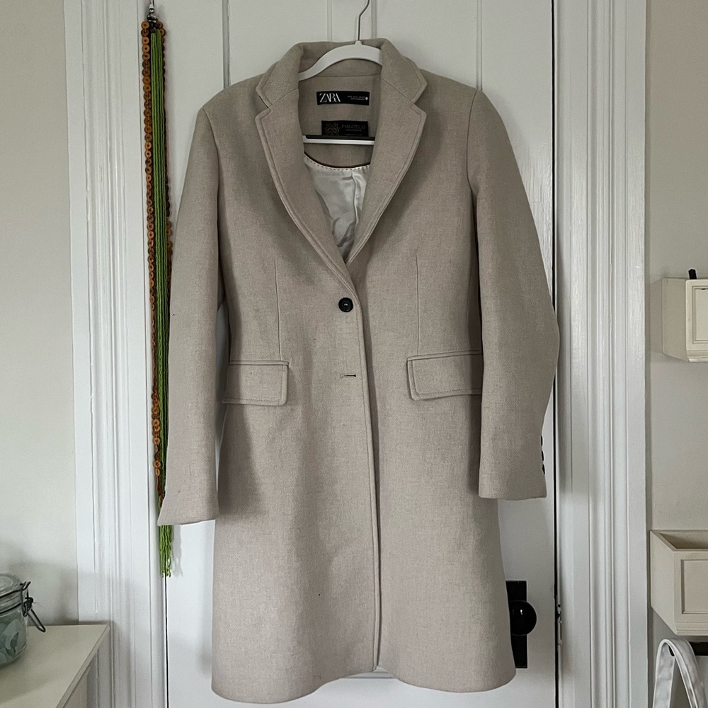 Zara beige long coat